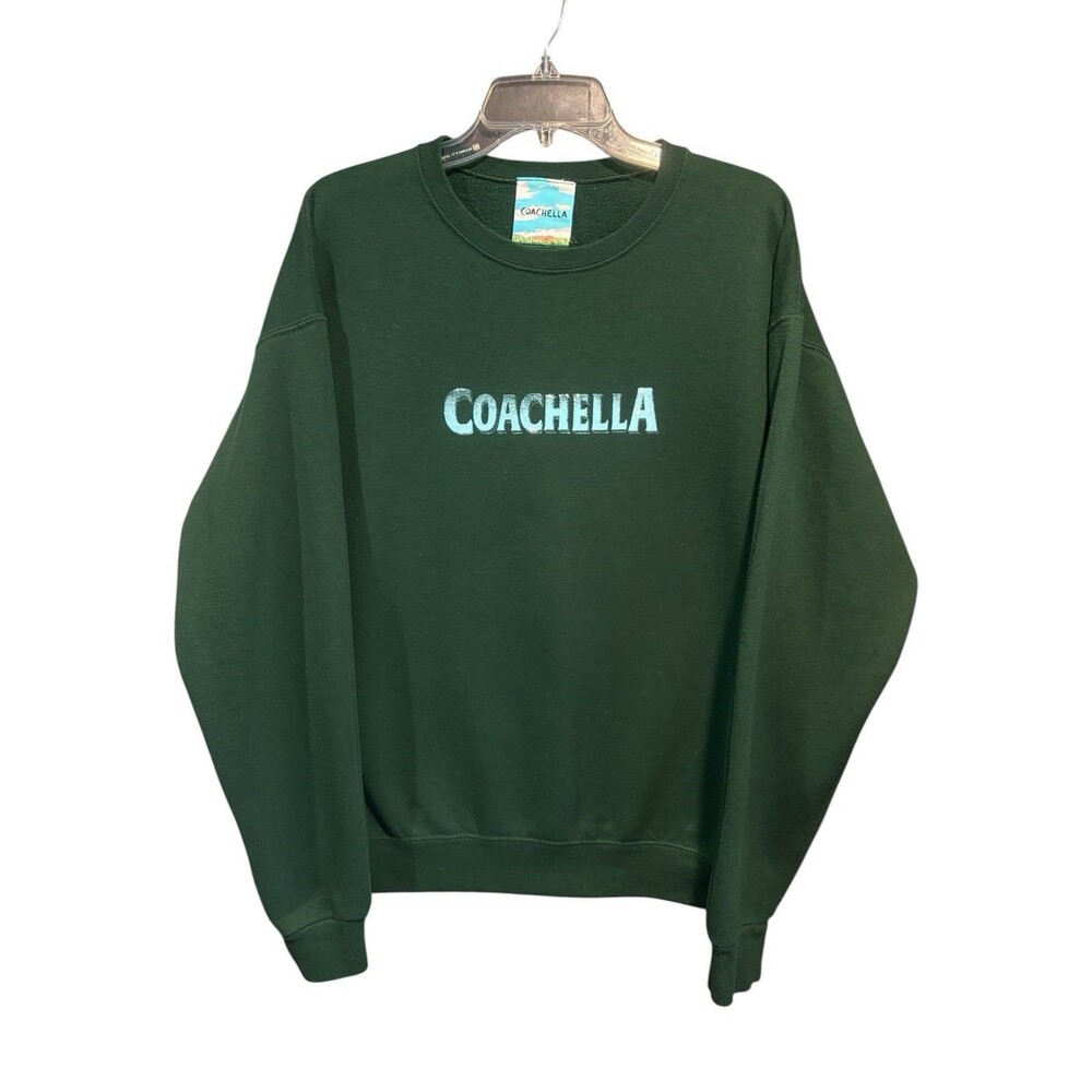Coachella 2024 Music Festival Graphic Green Sweatshirt Large